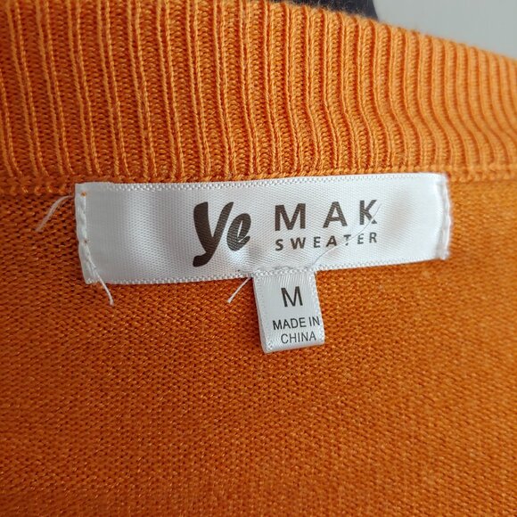 Cropped Orange Cardigan Sweater Size M - Picture 5 of 5